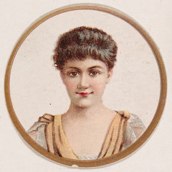 Portrait of woman, from the Novelties series (N228, Type 2) issued by Kinney Bros., by Kinney Brothers Tobacco Company