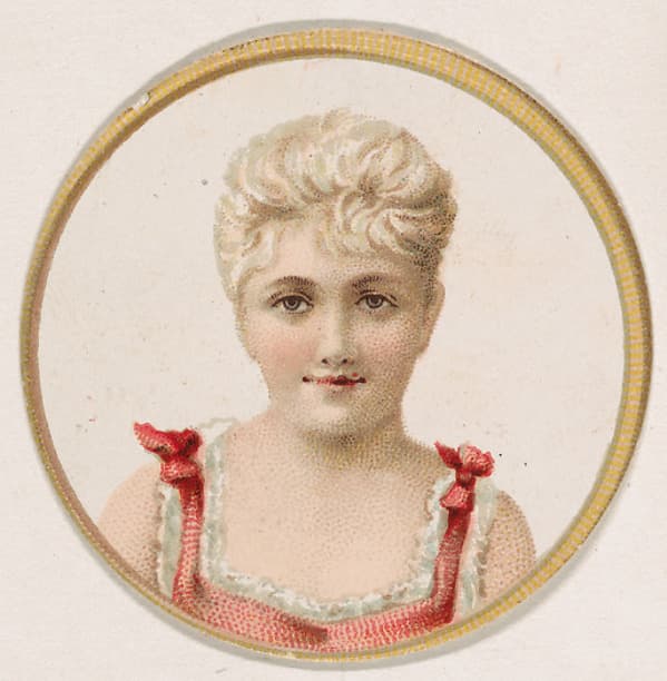 Portrait of woman, from the Novelties series (N228, Type 2) issued by Kinney Bros., by Kinney Brothers Tobacco Company