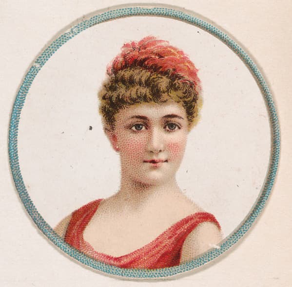 Portrait of woman, from the Novelties series (N228, Type 2) issued by Kinney Bros., by Kinney Brothers Tobacco Company