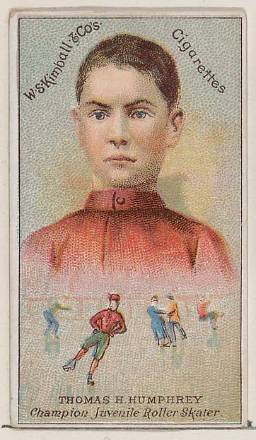 Thomas H. Humphrey, Champion Juvenile Roller Skater, from the Champions of Games and Sports series (N184, Type 1) issued by W.S. Kimball & Co., by W.S. Kimball & Co.