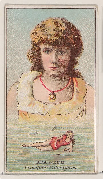 Ada Webb, Champion Water Queen, from the Champions of Games and Sports series (N184, Type 2) issued by W.S. Kimball & Co., by W.S. Kimball & Co.