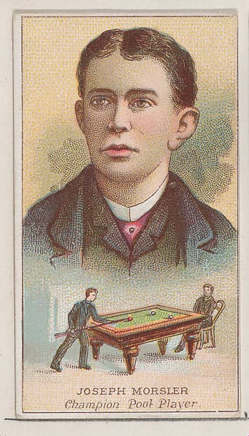 Joseph Morsler, Champion Pool Player, from the Champions of Games and Sports series (N184, Type 2) issued by W.S. Kimball & Co., by W.S. Kimball & Co.