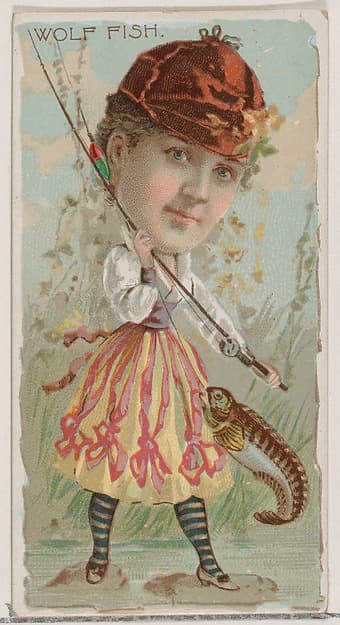 Wolf Fish, from the series Fishers and Fish (N74) for Duke brand cigarettes, by Knapp & Company