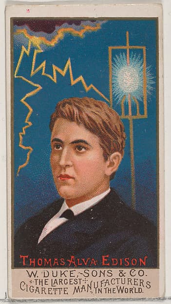 Thomas Alva Edison, from the series Great Americans (N76) for Duke brand cigarettes, by W. Duke, Sons & Co.