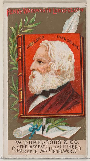 Henry Wadsworth Longfellow, from the series Great Americans (N76) for Duke brand cigarettes, by W. Duke, Sons & Co.