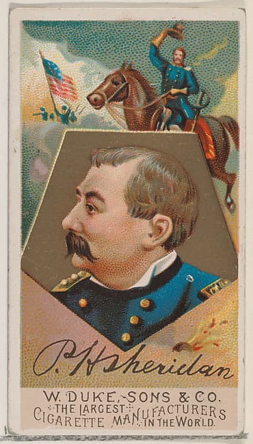 Philip H. Sheridan, from the series Great Americans (N76) for Duke brand cigarettes, by W. Duke, Sons & Co.