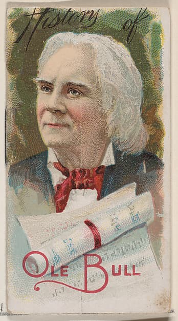 History of Ole Bull, from the Histories of Poor Boys and Famous People series of booklets (N79) for Duke brand cigarettes, by W. Duke, Sons & Co.