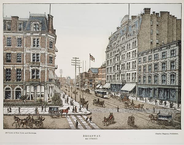 Broadway at 42nd Street, New York, by Charles Magnus & Company