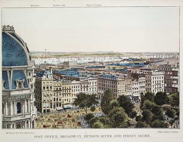 Post Office, Broadway, Hudson River and Jersey Shore, by Charles Magnus & Company
