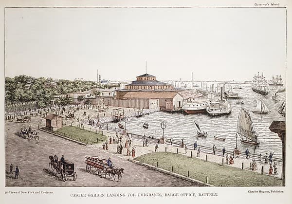 Castle Garden Landing for Emigrants, Barge Office, Battery, by Charles Magnus & Company