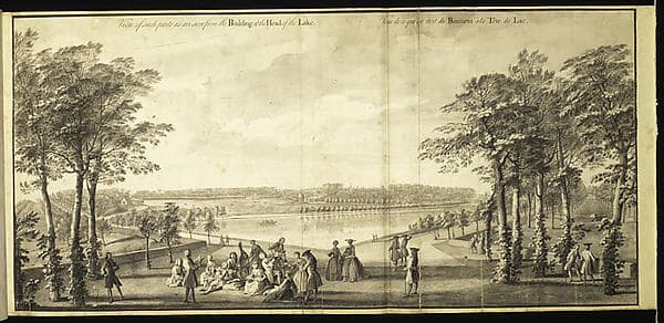 View of Such Parts as are Seen from the Building at the Head of the Lake at Stowe, Buckinghamshire, by Jacques Rigaud
