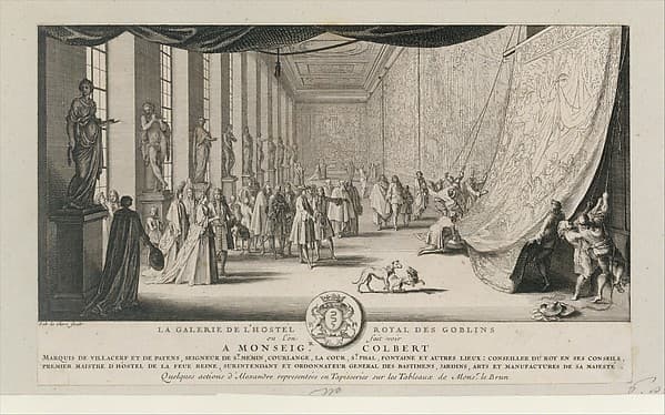 Colbert Visiting the Gobelins, by Sébastien Leclerc I