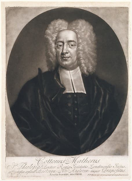 Cottonus Matheris (Cotton Mather), by Peter Pelham