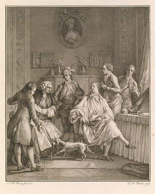 The Morning Toilet (La Petite Toilette), from "Le Monument du Costume", by Pietro Antonio Martini