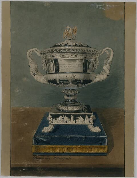 Drawing of Clinton Vase, by Thomas Fletcher