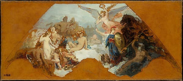 Minerva Combating Brute Force, by Isidore Pils