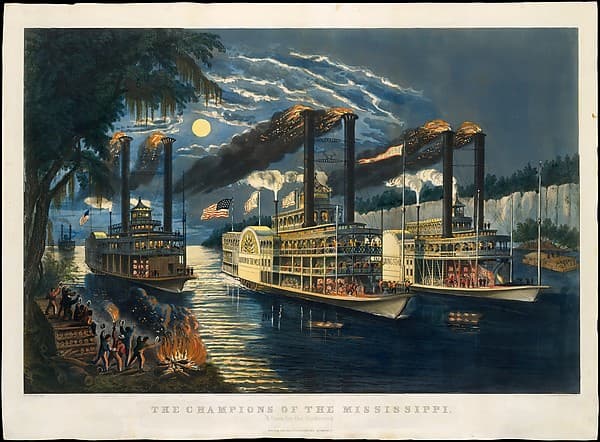 The Champions of the Mississippi – "A Race for the Buckhorns", by Frances Flora Bond Palmer