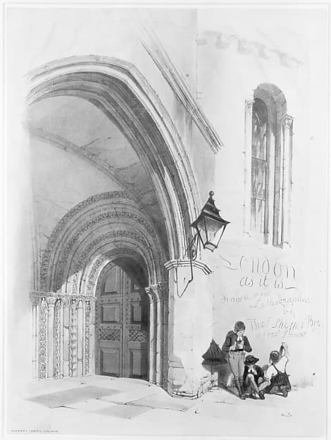 Doorway, Temple Church (Frontispiece), by Thomas Shotter Boys