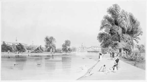 The Horse Guards &c. from St. James's Park, by Thomas Shotter Boys