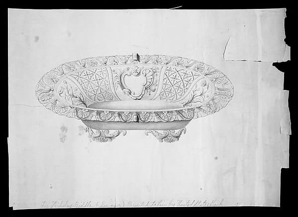 Design for a fruit or bread basket, by Thomas Fletcher