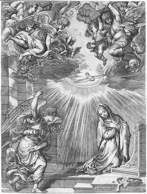 The Annunciation, by Giovanni Jacopo Caraglio
