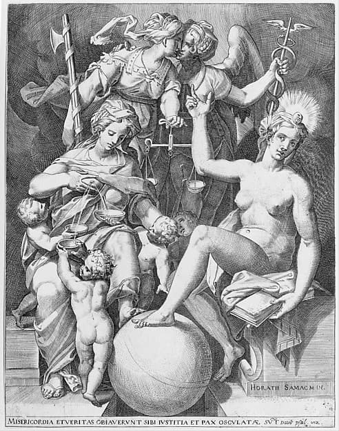 Allegory of the Psalm of David, by Agostino Carracci