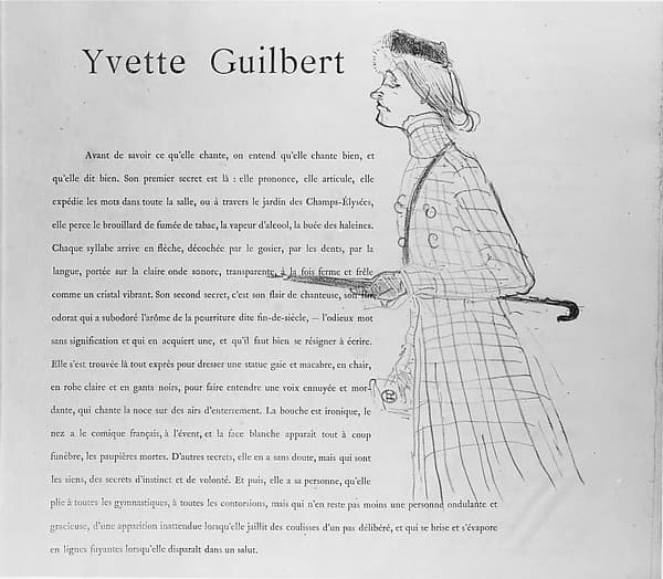 Yvette Guilbert, by Henri de Toulouse-Lautrec