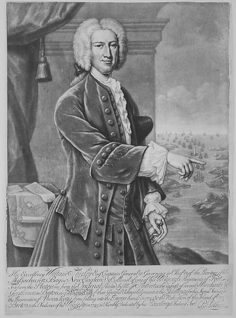William Shirley, Governor of Massachusetts, by Peter Pelham