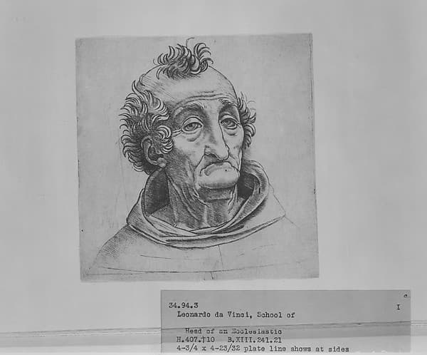 Head of an old man, by Giovanni Antonio da Brescia