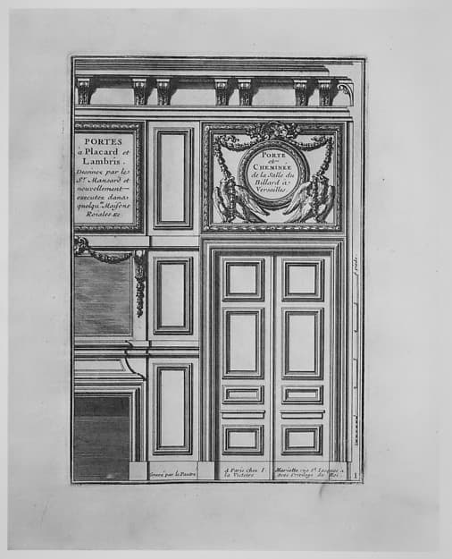 Porte et Cheminée de la Salle du Billard à Versailles, by Jules Hardouin Mansart