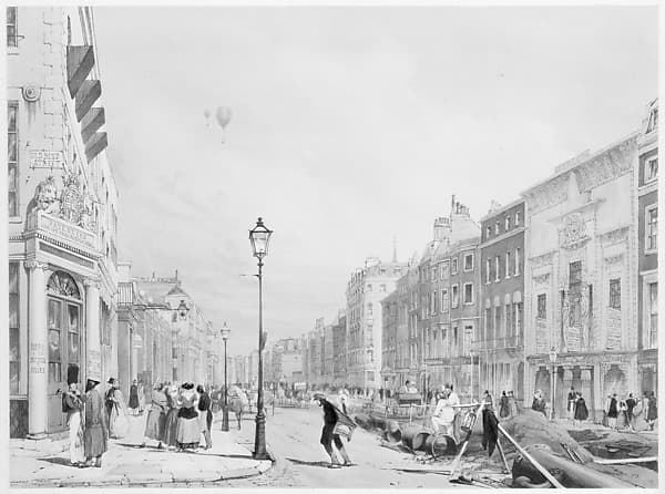 Piccadilly Looking Towards the City, by Thomas Shotter Boys