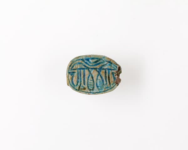 Scarab with Papyrus Plants and Signs