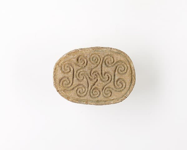 Scarab Decorated with Scrolls