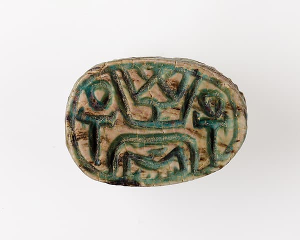 Scarab Inscribed with Hieroglyphs
