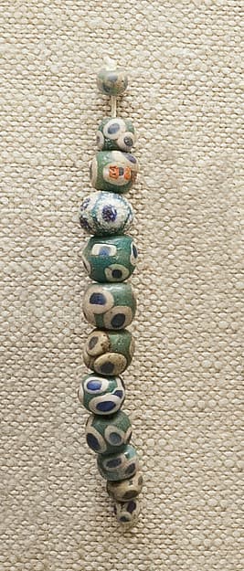 String of 12 Eyed Beads