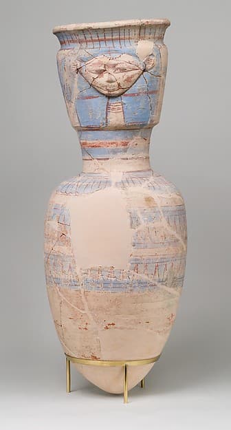 Storage Jar Embossed with the Hathor Emblem