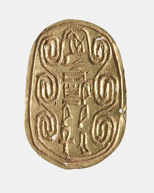 Gold Base Plate of a Scarab of an Official