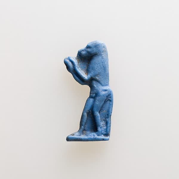Amulet of baboon in act of adoration