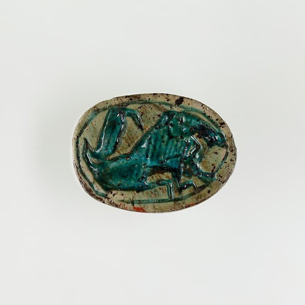 Scarab with Lion and Uraeus