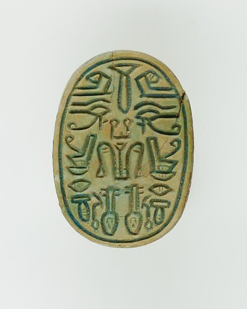 Scarab Inscribed with Hieroglyphs