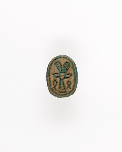 Scarab with Hathor-like Canaanite Goddess