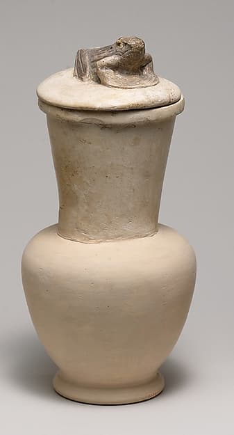 Jar and Lid Decorated with a Frog