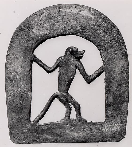Ax head with cynocephalus