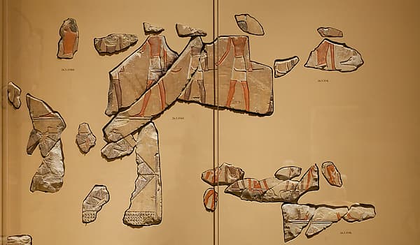 Scene of hunters, bird catchers, and fishermen