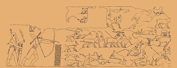 Part of Khety's desert hunt scene