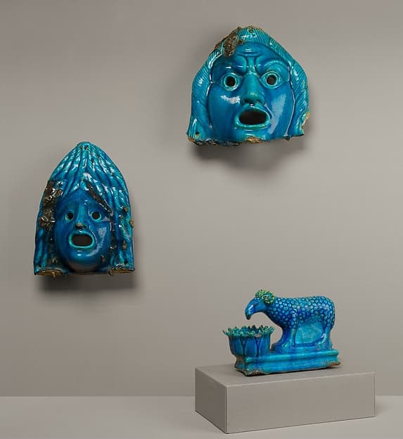 Funerary offering of Theatrical Masks and Ram with Vessel
