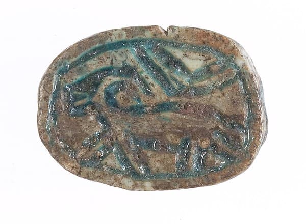 Scarab with device of an antelope