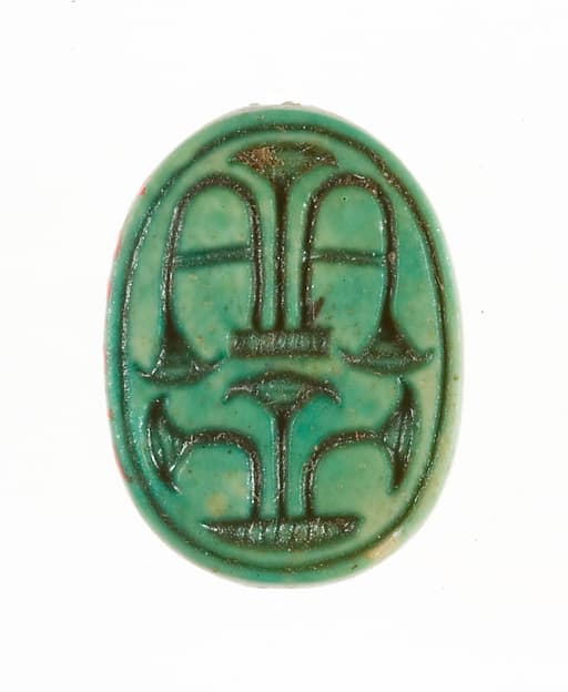Scarab inscribed with Plant Motifs