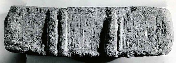 Stamped Brick the Goldsmith Amenhotep and His Wife Nofretiry