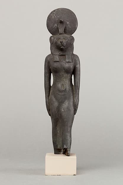 A lion headed goddess, possibly Wadjet